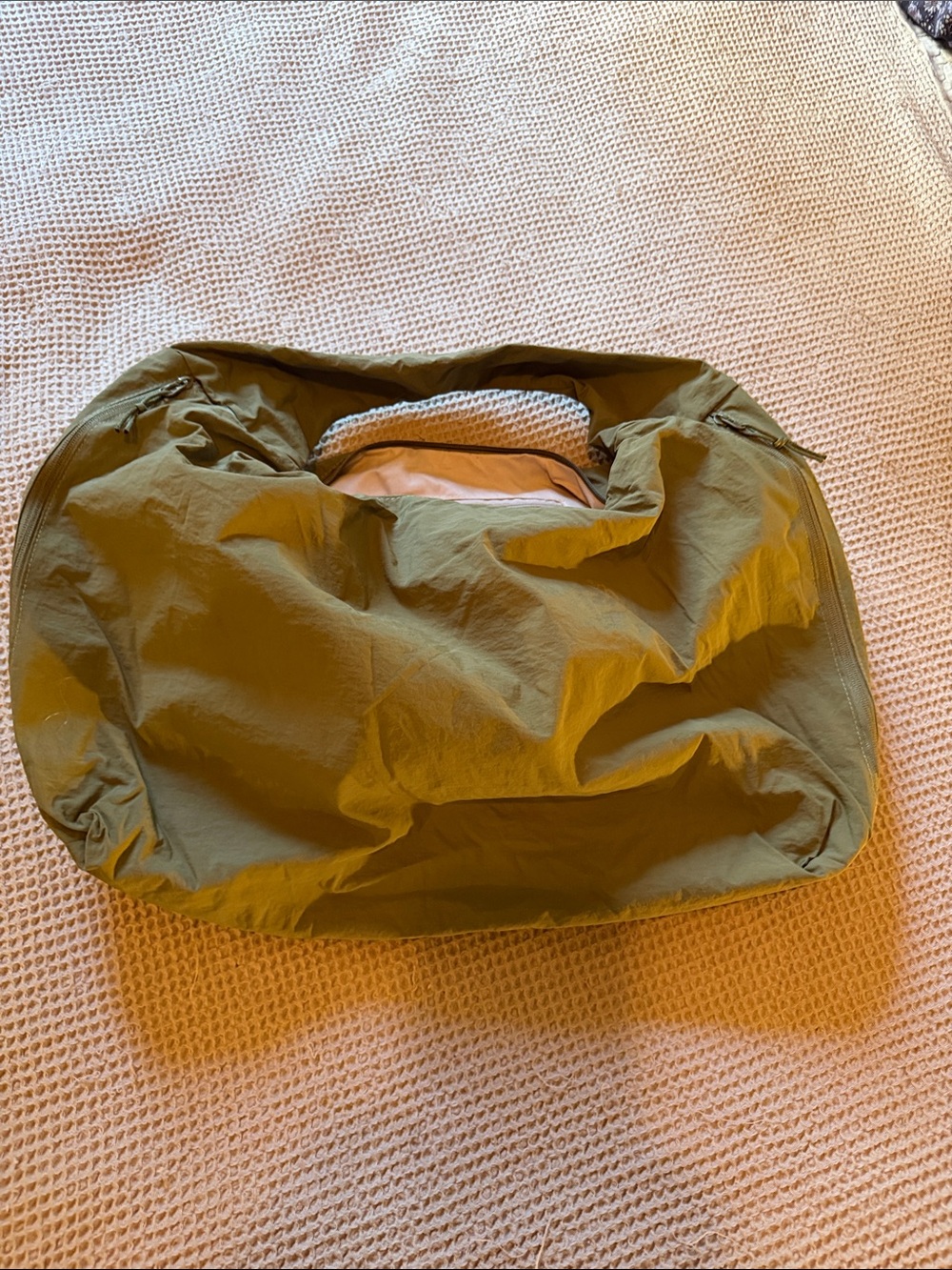 Spacious Olive Green Women’s Tote Bag with Top Handles